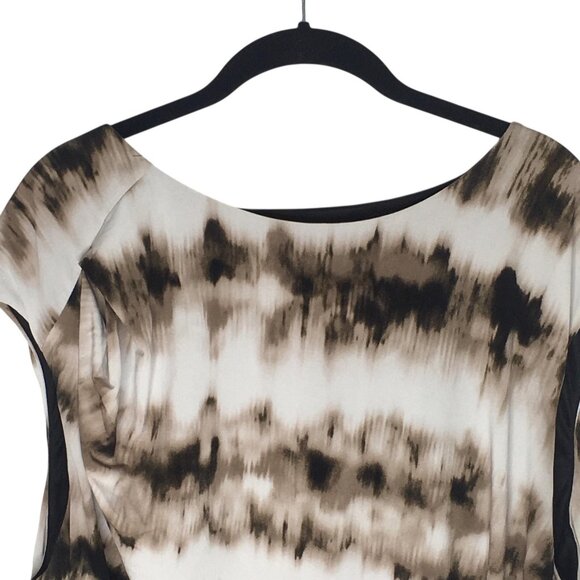 Calvin Klein Shirt Womens 3X Ruched Stretch Sleeveless Abstract Print Plus Size - Picture 2 of 14